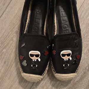Karl Lagerfeld Black Espadrilles. Exellent Condition
